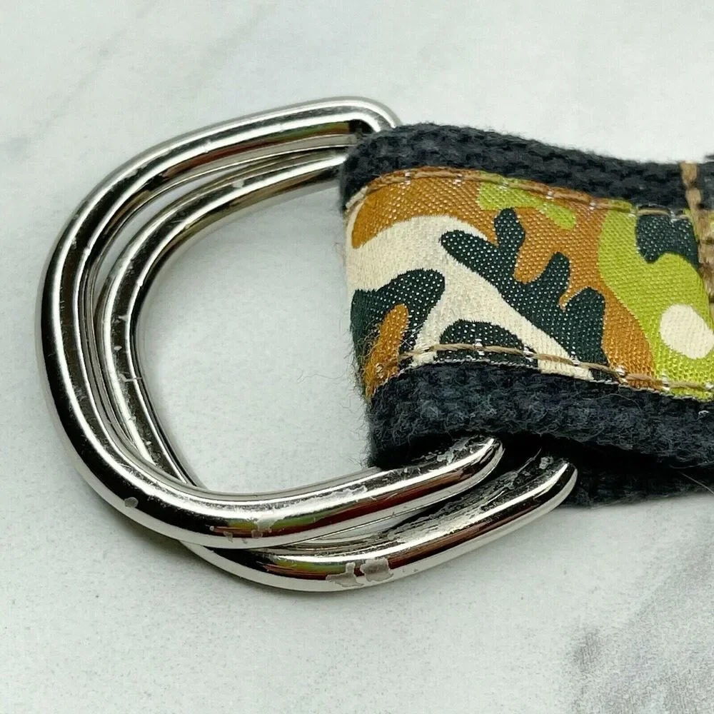 Up Country Camo Camouflage D Ring Belt Size XS Green Brown Black